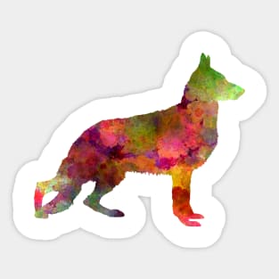 German Sherpherd dog  watercolor Sticker